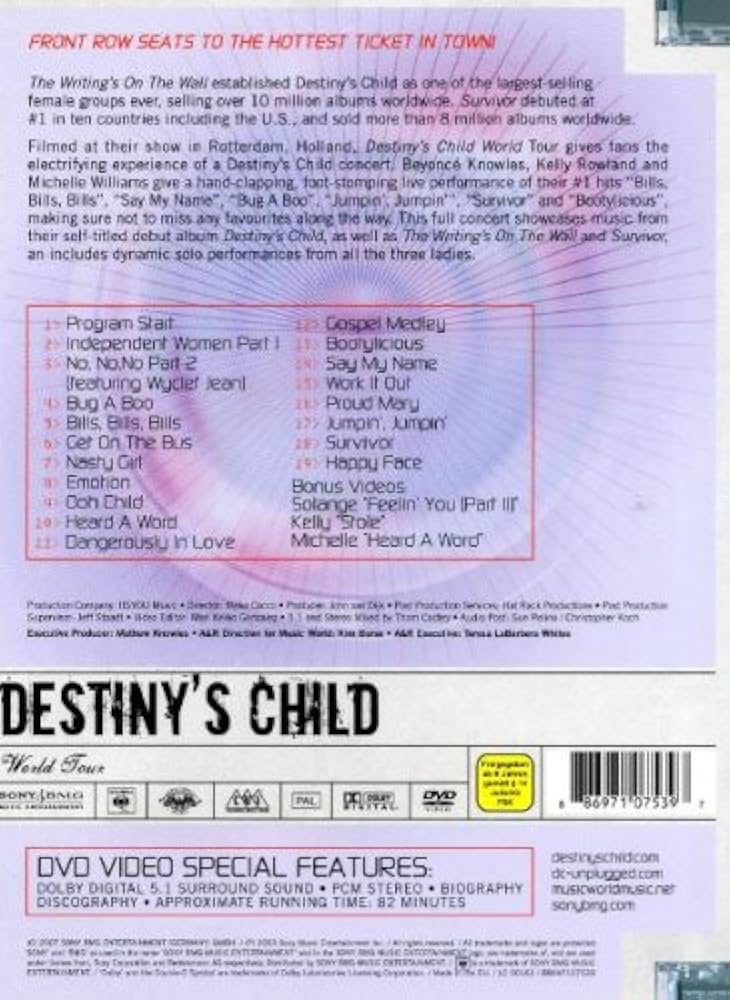 Destiny's Child - Destiny's Child World Tour: Amazon.ca: Musique